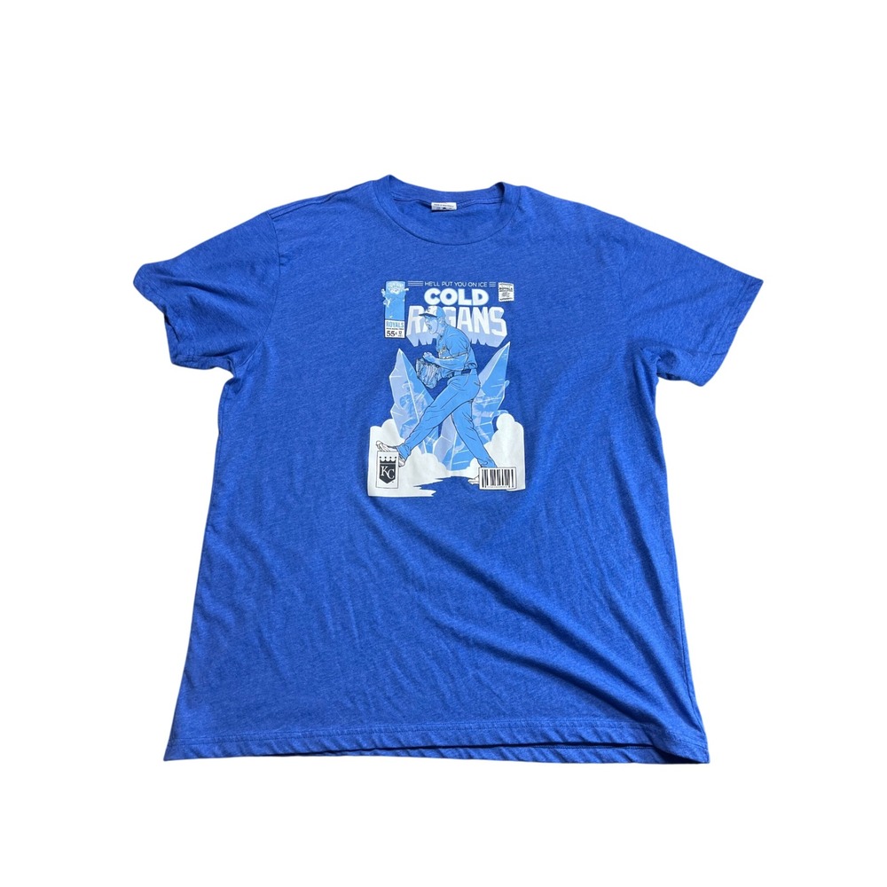 Charlie Hustle Kansas City Royals Cole Ragans Cold Ragans Blue Graphic Tee XL